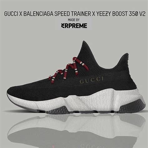 gucci x balenciaga speed trainer x yeezy boost 350 v2|Gucci X Balenciaga hacker project.